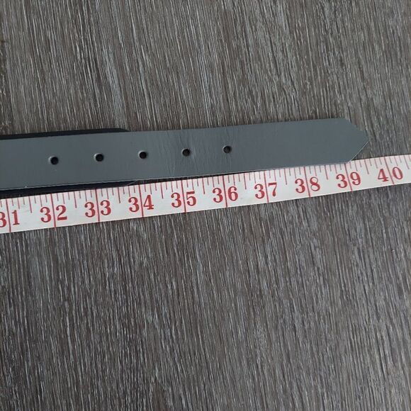 Black Color Block Belt 39.5" Long - Picture 4 of 5